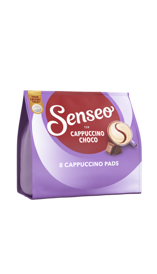 C21425906 Senseo Milk Cap Choco 8x INT VIOLET LT front left v01 00